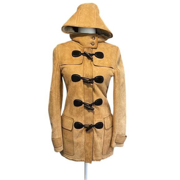 Gucci NWT EU 38 US 6 Womens Sherling Lamb Fur Hooded Coat NEW with Imperfections - Picture 7 of 16